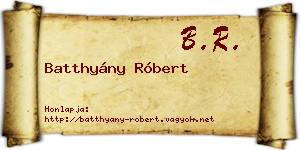 Batthyány Róbert névjegykártya