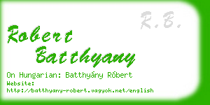 robert batthyany business card