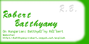 robert batthyany business card